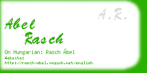 abel rasch business card